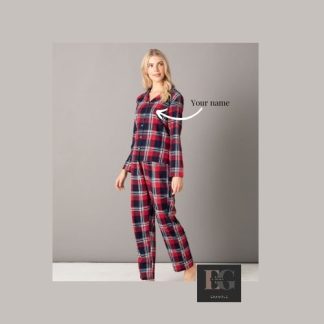 Ladies Tartan Pyjamas Set