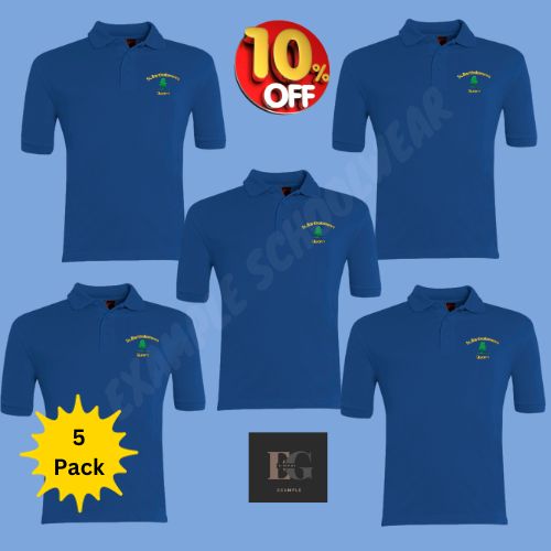 Pack of 5 St Bartholomews Polo's, St Bartholomews C of E Primary School
